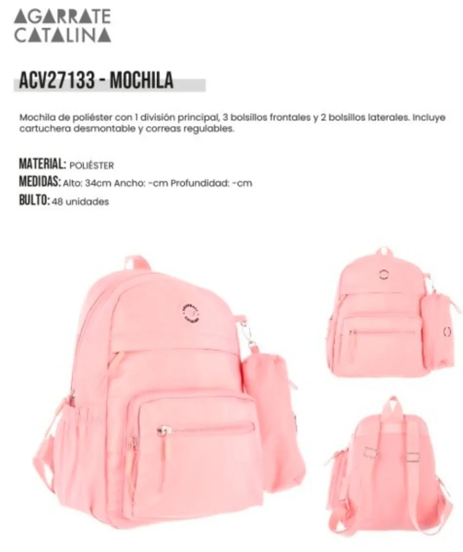 Cartera >Mochila Nylon Agárrate Catalina Acv27133